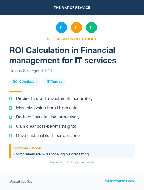 ROI Calculation in Financial management for IT services