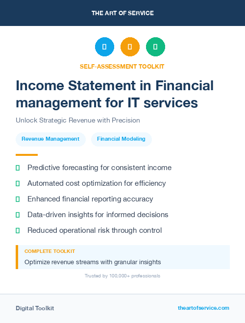 Income Statement in Financial management for IT services