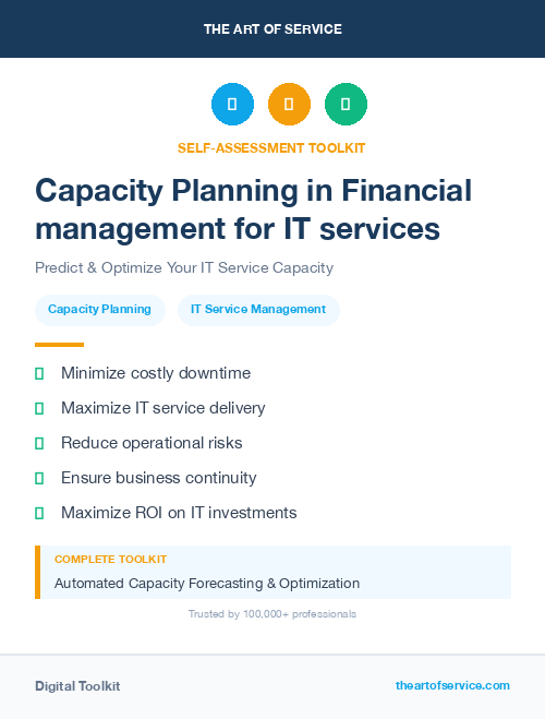 Capacity Planning in Financial management for IT services
