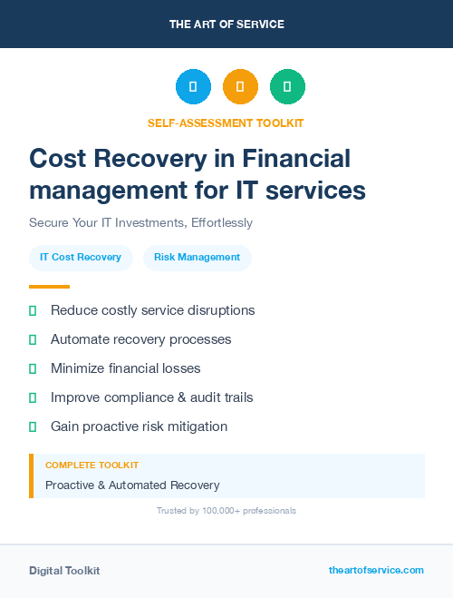 Cost Recovery in Financial management for IT services