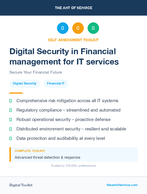 Digital Security in Financial management for IT services