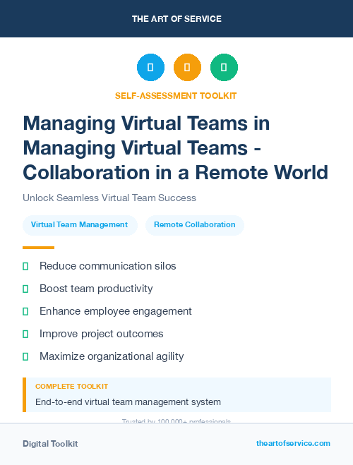 Managing Virtual Teams in Managing Virtual Teams - Collaboration in a Remote World