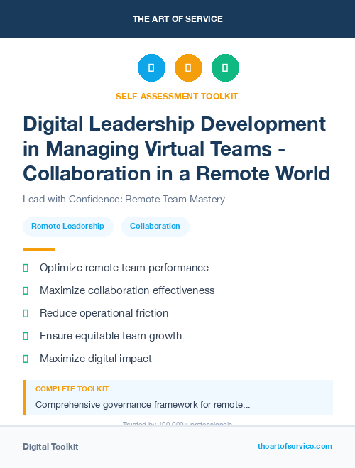 Digital Leadership Development in Managing Virtual Teams - Collaboration in a Remote World