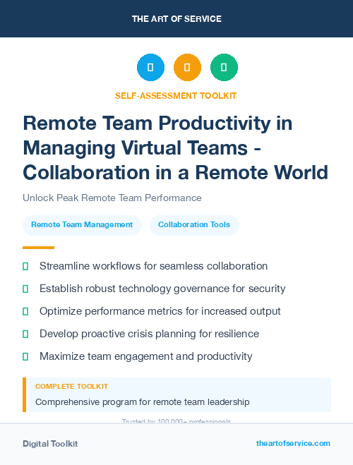 Remote Team Productivity in Managing Virtual Teams - Collaboration in a Remote World