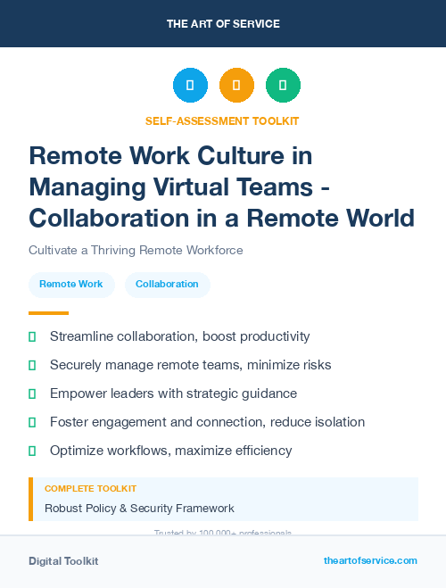 Remote Work Culture in Managing Virtual Teams - Collaboration in a Remote World