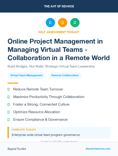 Online Project Management in Managing Virtual Teams - Collaboration in a Remote World