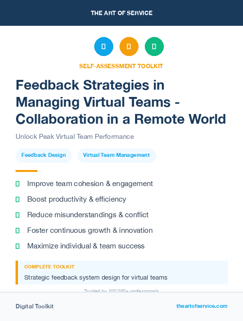 Feedback Strategies in Managing Virtual Teams - Collaboration in a Remote World