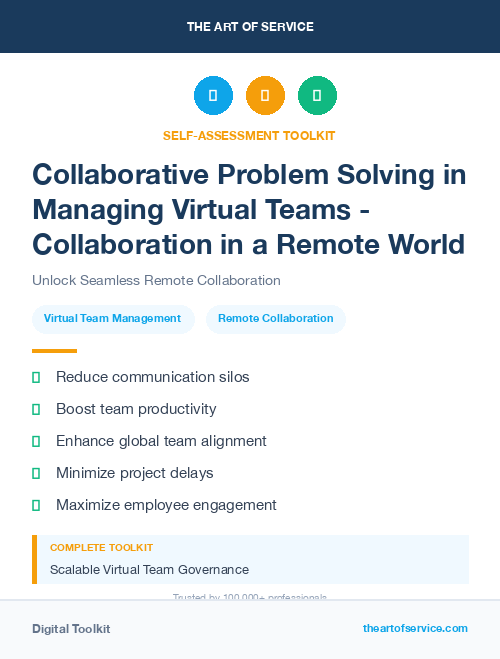 Collaborative Problem Solving in Managing Virtual Teams - Collaboration in a Remote World