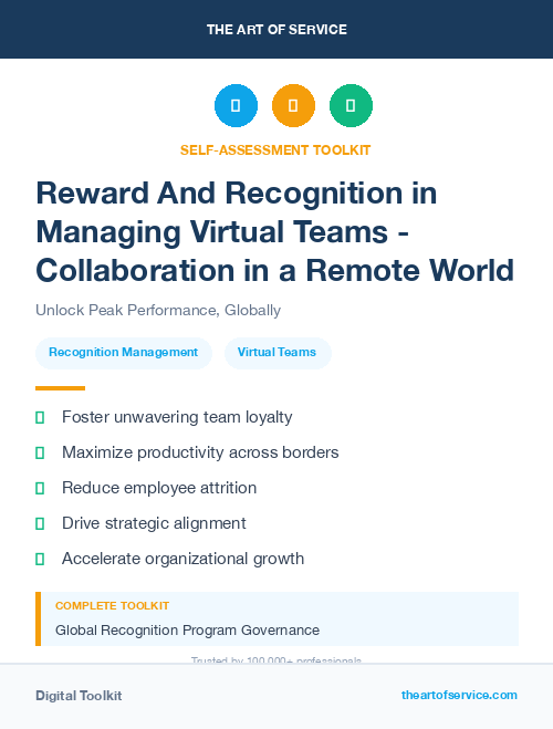 Reward And Recognition in Managing Virtual Teams - Collaboration in a Remote World