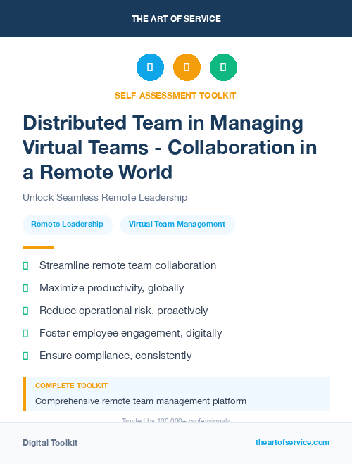 Distributed Team in Managing Virtual Teams - Collaboration in a Remote World