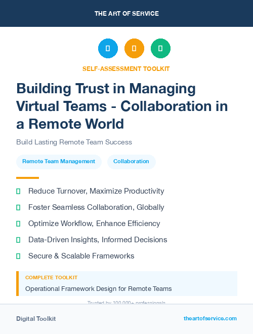 Building Trust in Managing Virtual Teams - Collaboration in a Remote World