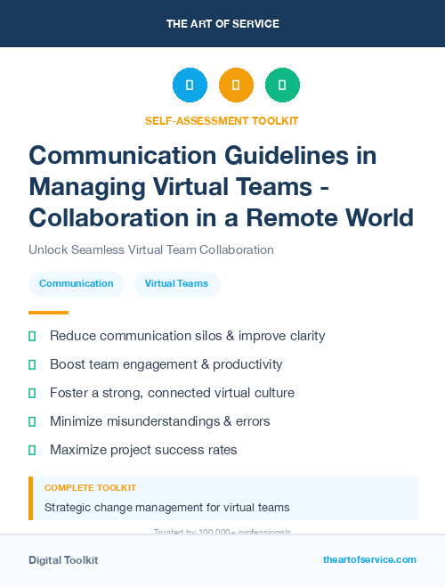 Communication Guidelines in Managing Virtual Teams - Collaboration in a Remote World