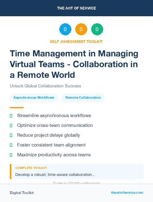 Time Management in Managing Virtual Teams - Collaboration in a Remote World