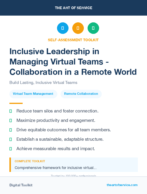 Inclusive Leadership in Managing Virtual Teams - Collaboration in a Remote World