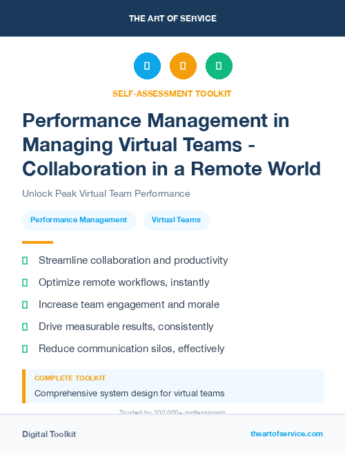 Performance Management in Managing Virtual Teams - Collaboration in a Remote World