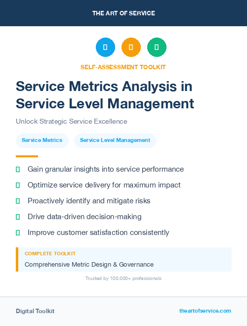 Service Metrics Analysis in Service Level Management