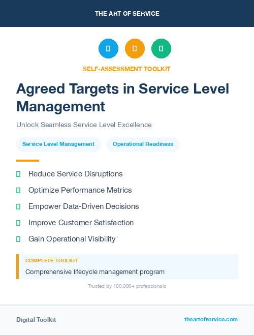 Agreed Targets in Service Level Management
