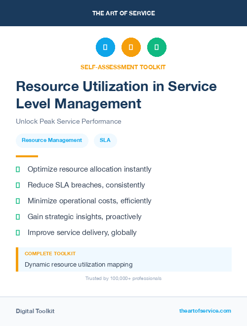 Resource Utilization in Service Level Management