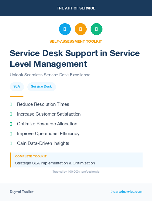 Service Desk Support in Service Level Management