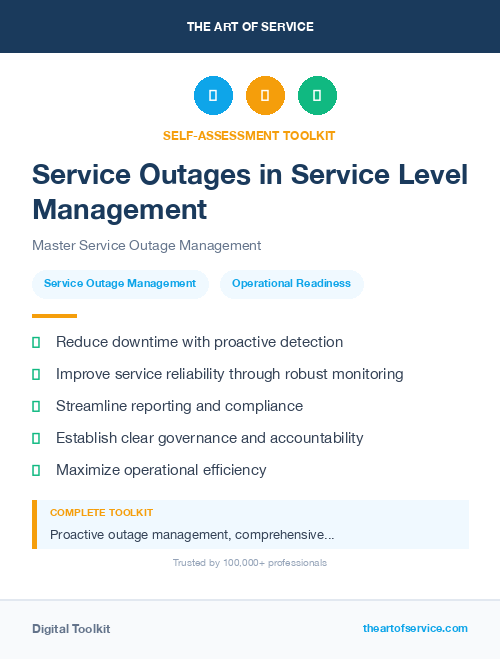 Service Outages in Service Level Management