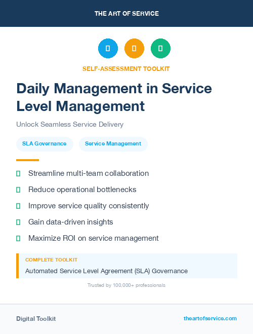 Daily Management in Service Level Management