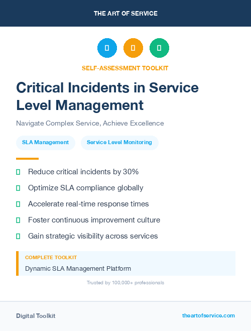 Critical Incidents in Service Level Management