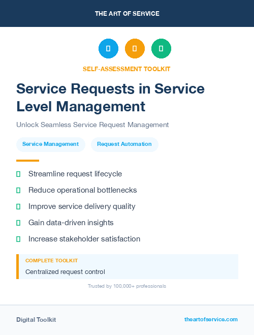 Service Requests in Service Level Management