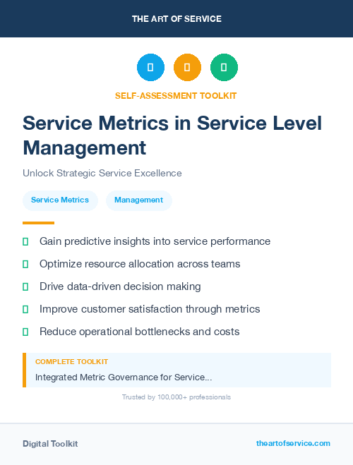 Service Metrics in Service Level Management