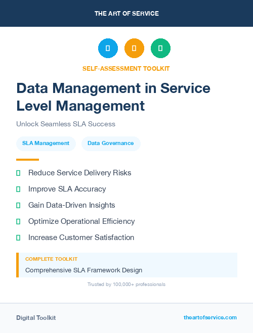 Data Management in Service Level Management