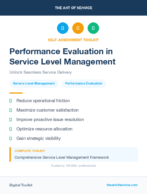 Performance Evaluation in Service Level Management