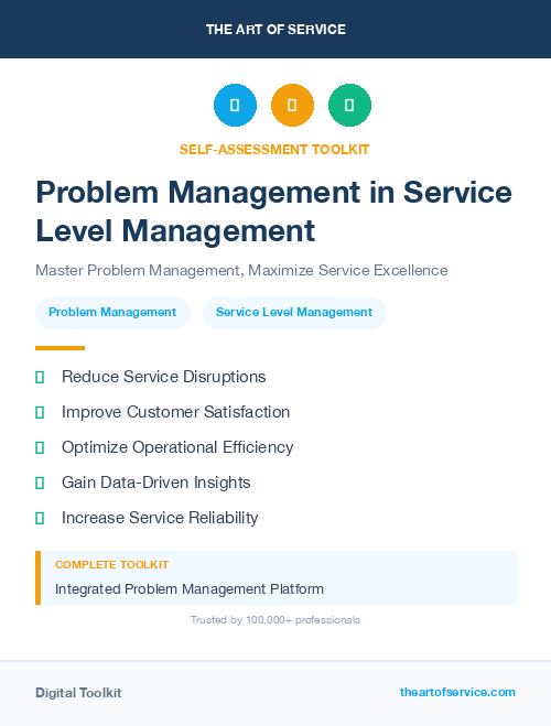 Problem Management in Service Level Management