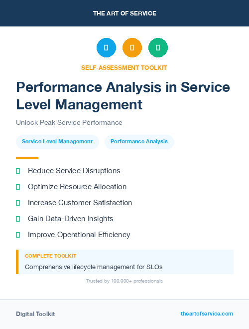 Performance Analysis in Service Level Management