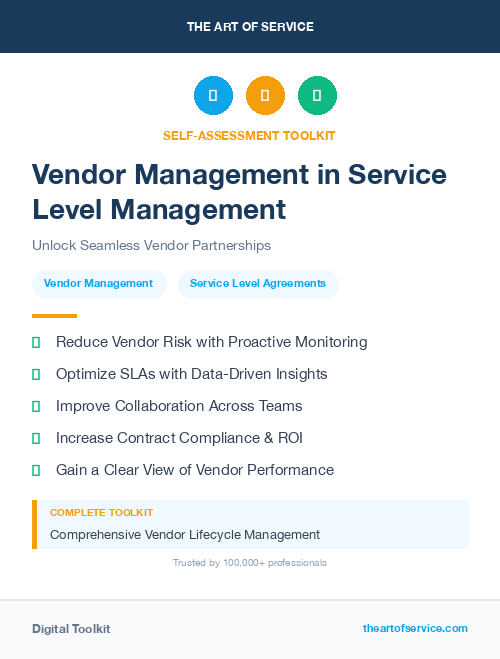 Vendor Management in Service Level Management