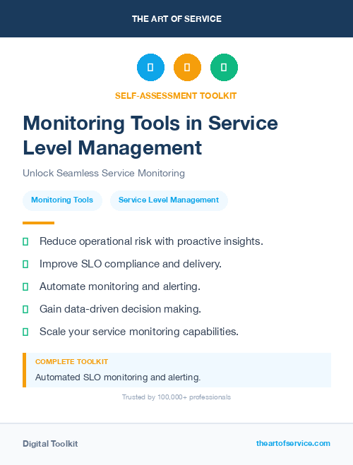 Monitoring Tools in Service Level Management