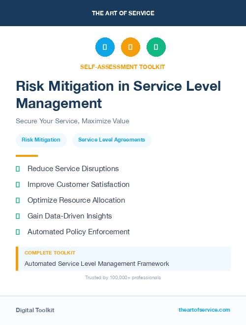Risk Mitigation in Service Level Management
