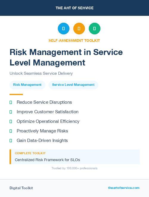 Risk Management in Service Level Management