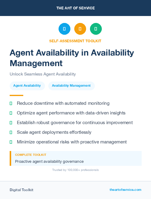 Agent Availability in Availability Management