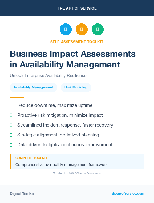 Business Impact Assessments in Availability Management