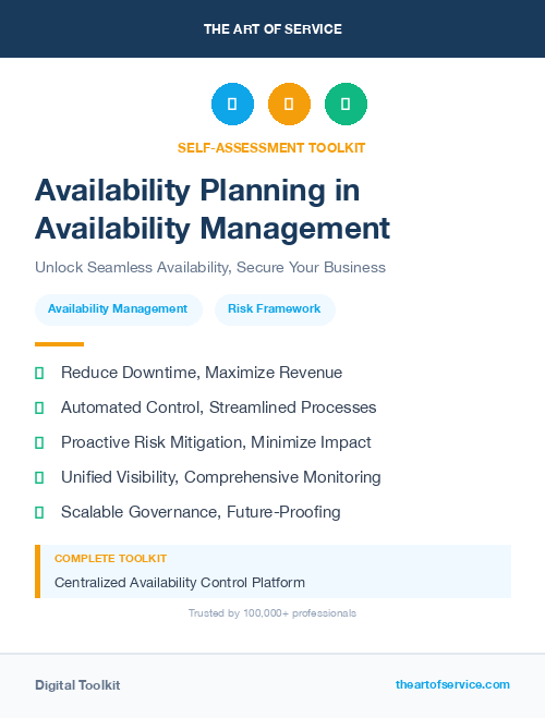 Availability Planning in Availability Management