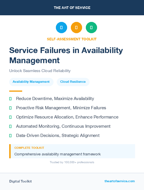Service Failures in Availability Management