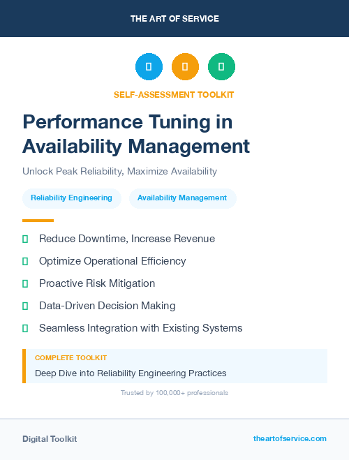 Performance Tuning in Availability Management