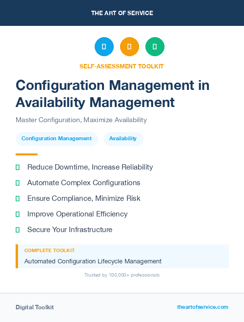 Configuration Management in Availability Management