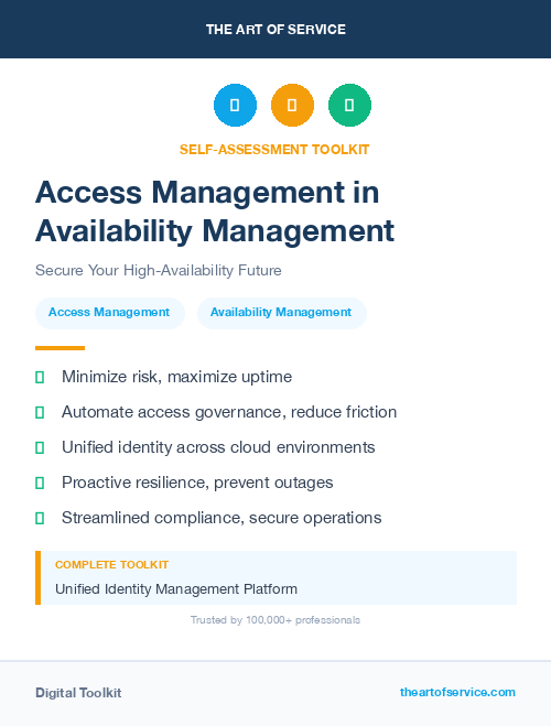 Access Management in Availability Management