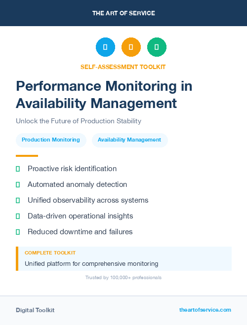 Performance Monitoring in Availability Management