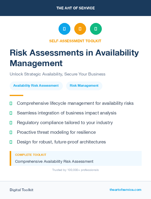 Risk Assessments in Availability Management