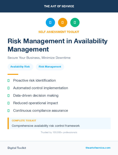 Risk Management in Availability Management