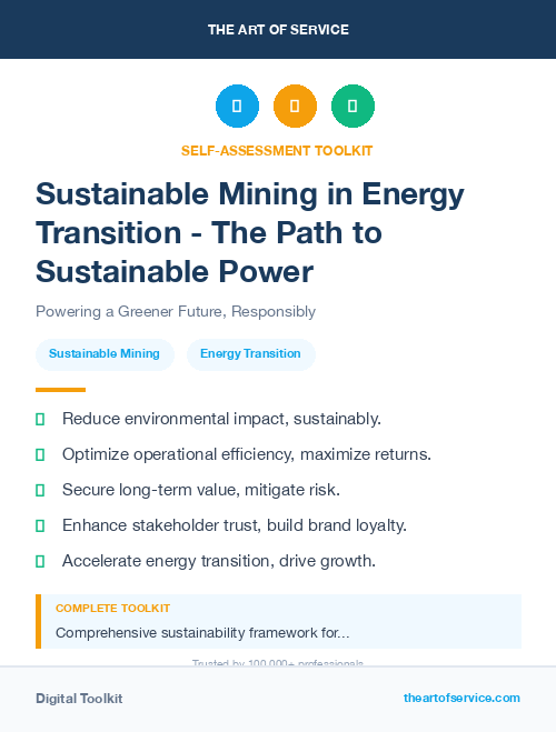 Sustainable Mining in Energy Transition - The Path to Sustainable Power