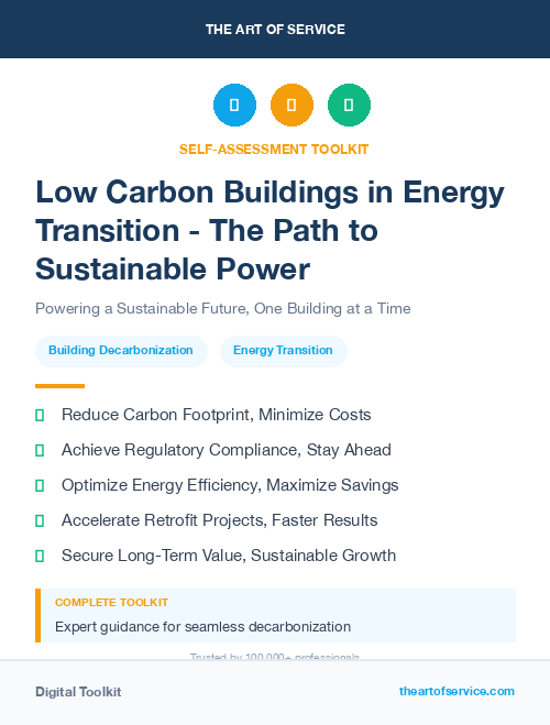 Low Carbon Buildings in Energy Transition - The Path to Sustainable Power