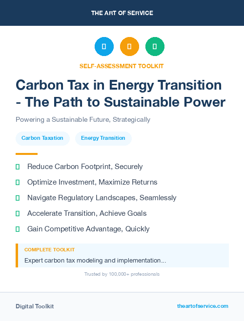 Carbon Tax in Energy Transition - The Path to Sustainable Power