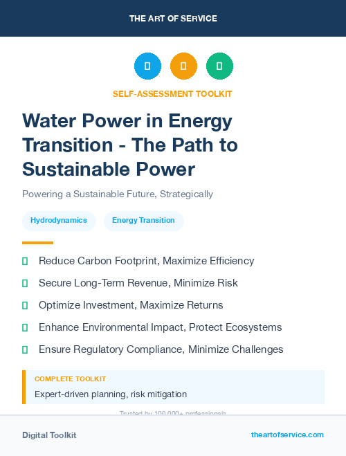 Water Power in Energy Transition - The Path to Sustainable Power